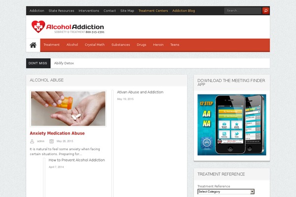 alcoholaddiction.org site used Addictions.com