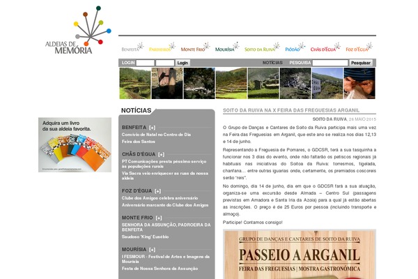 aldeiasdememoria.com site used Aldeiasdememoria