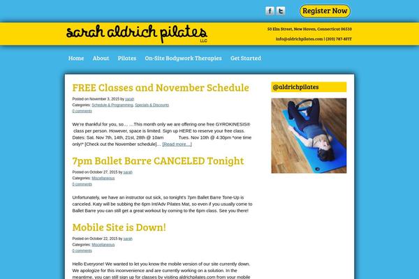 aldrichpilates.com site used Aldrichpilates