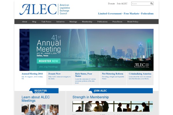 alec.org site used Alec