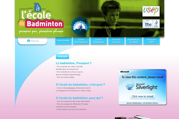 alecoledubadminton.fr site used Badminton