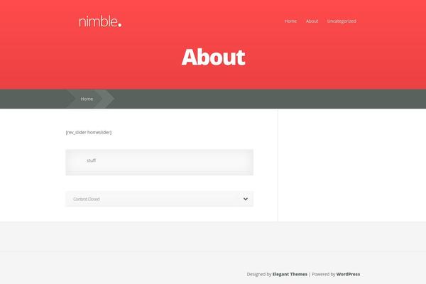 Nimble theme site design template sample