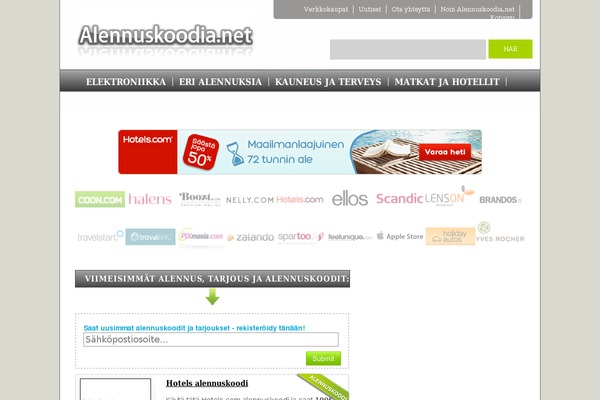 alennuskoodia.net site used Alennuskoodia