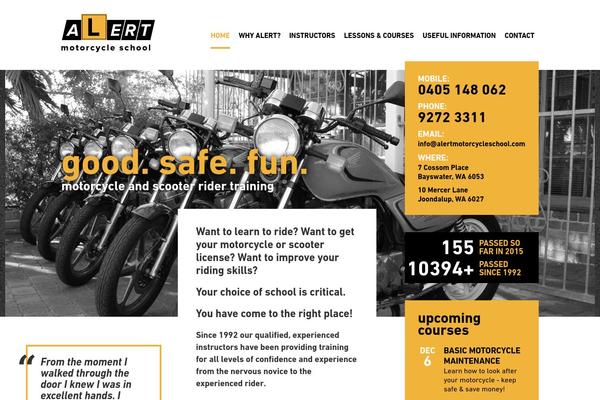 alertmotorcycleschool.com site used Alert
