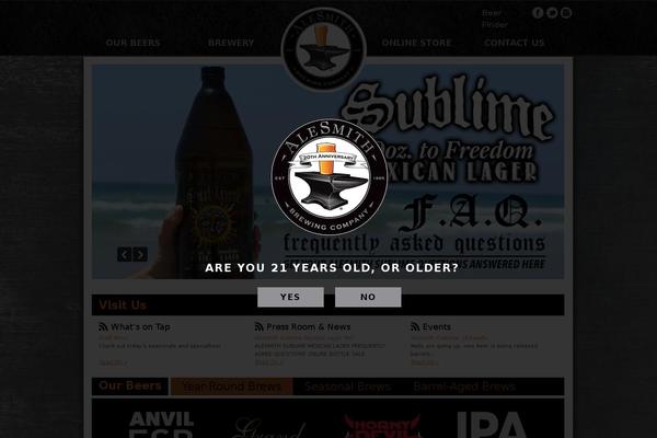 alesmith.com site used Craft-beer-child