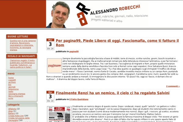 alessandrorobecchi.it site used Robeck-tema