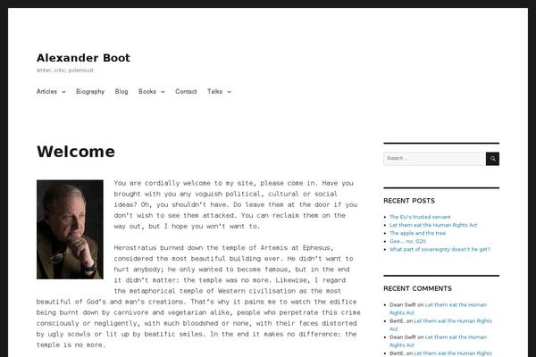 Twenty Sixteen theme site design template sample