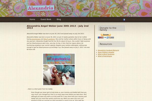 alexandriaweber.com site used Rayoflight-theme