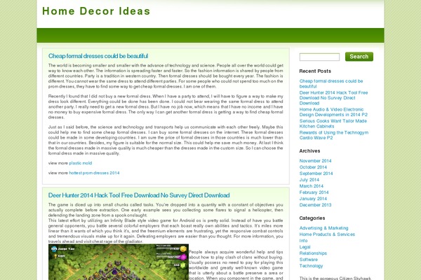 Light Green theme site design template sample