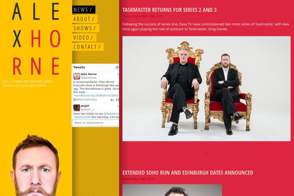 alexhorne.com site used Alex-horne