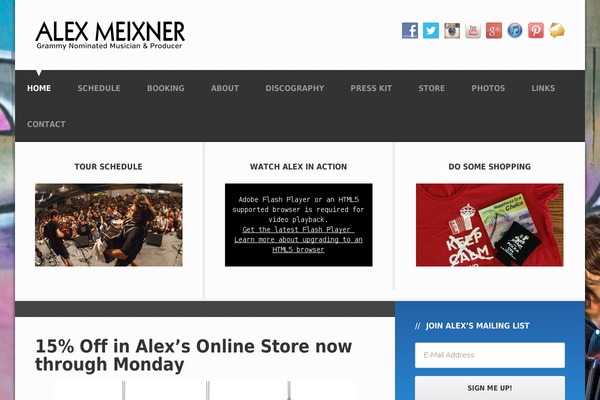 alexmeixner.com site used Streamline Pro