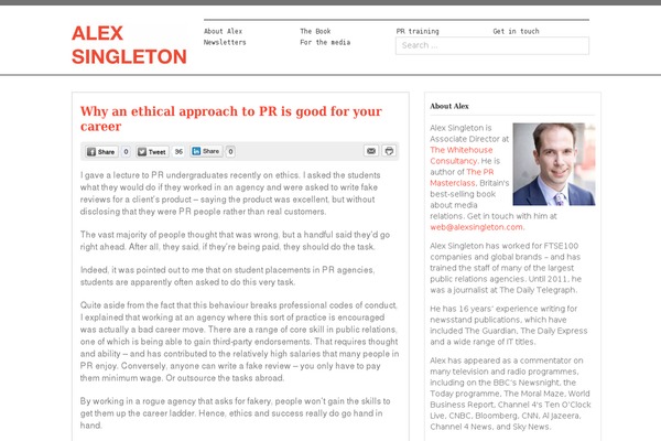 alexsingleton.com site used Alexsingleton