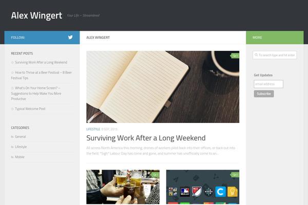 Hueman theme site design template sample