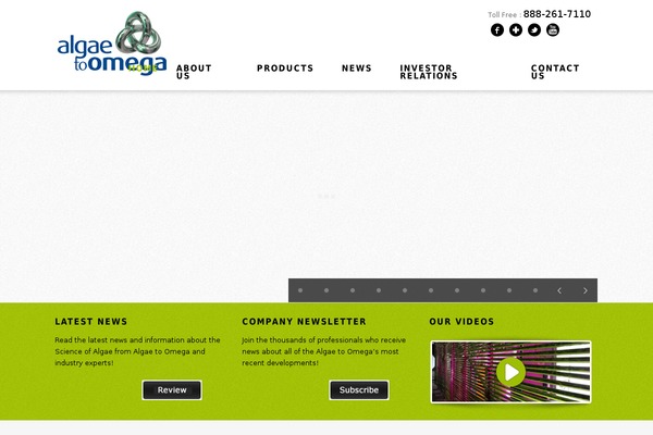 algae2omega.com site used Adviso