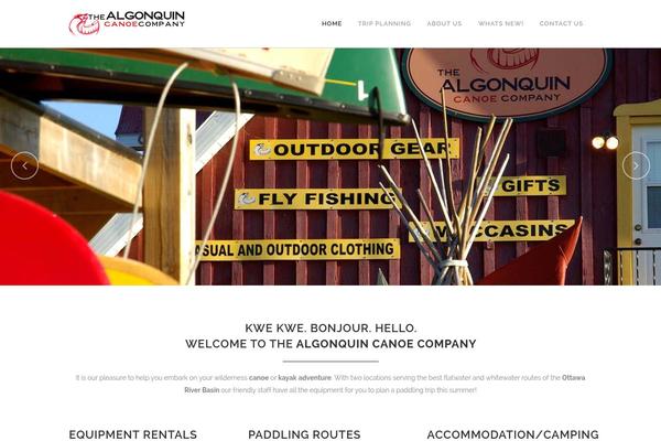 algonquincanoe.com site used Divi