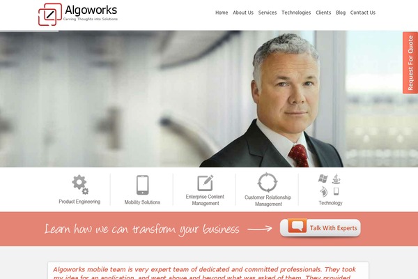 algoworks.com site used Algoworks