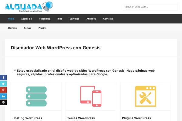 alguada.com site used Desarrollador-web-sevilla