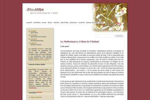 alice-miller.com site used Theme-enfant