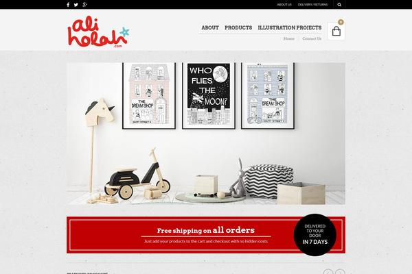 The Retailer Child theme site design template sample