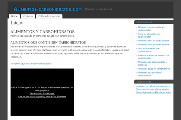 alimentos-carbohidratos.com site used Casinotheme