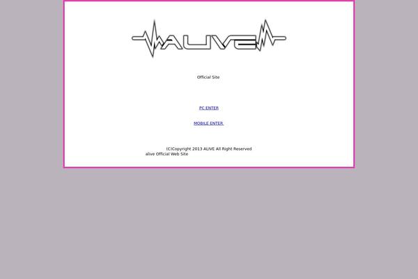 alive-official.com site used Alive-hp