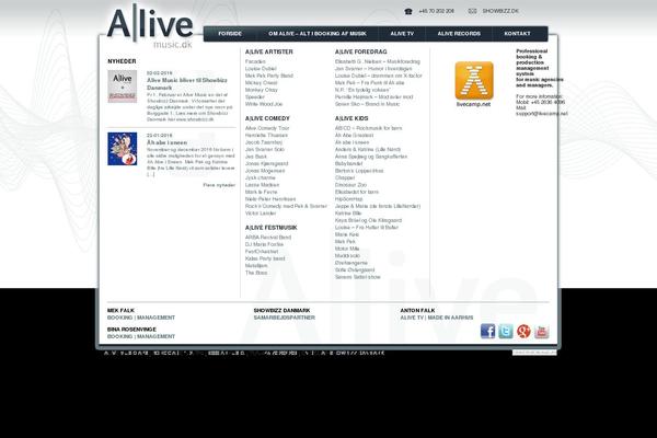 alivemusic.dk site used Alive
