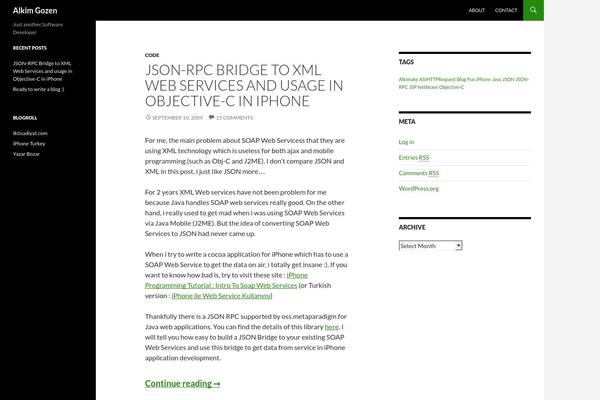 Twenty Fourteen theme site design template sample