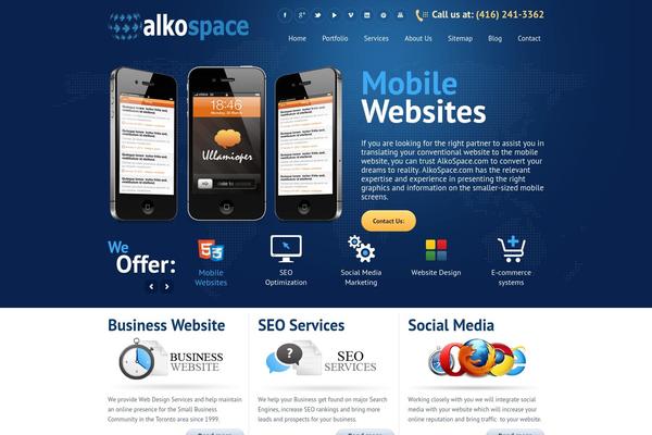 alkospace theme websites examples