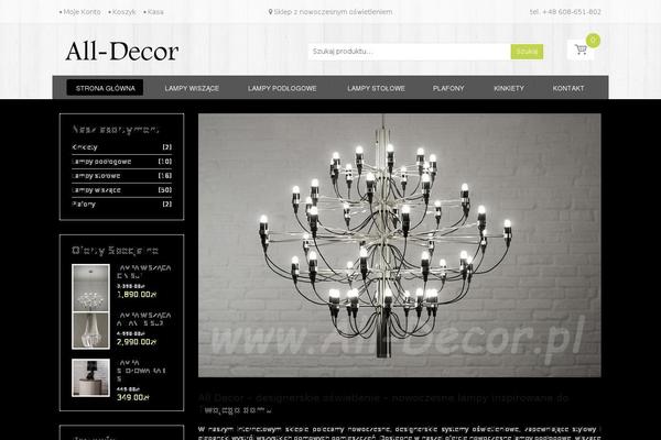 all-decor.pl site used Adecor