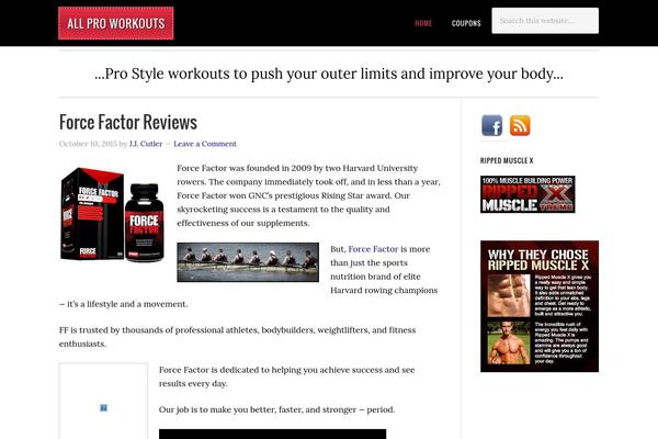 all-pro-workouts.com site used Eleven40 Pro
