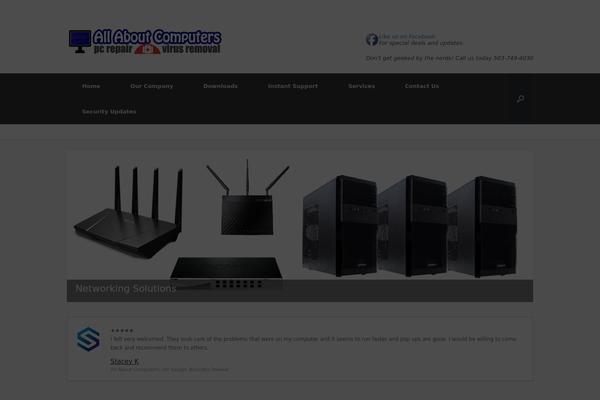 Vantage theme site design template sample