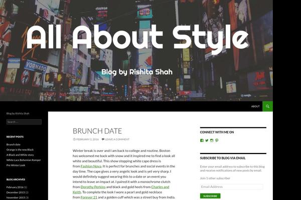 Twenty Fourteen theme site design template sample
