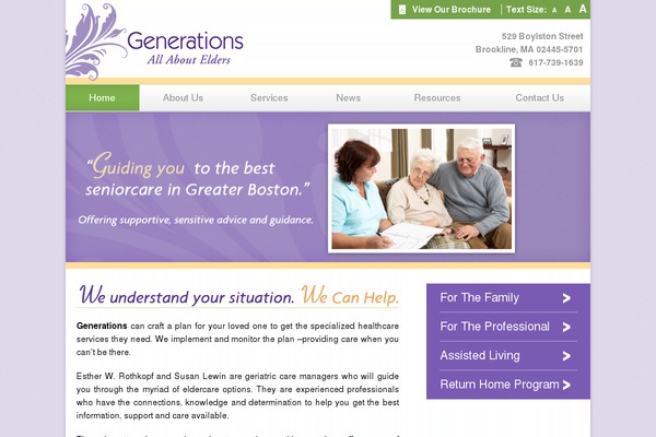 Generations theme site design template sample
