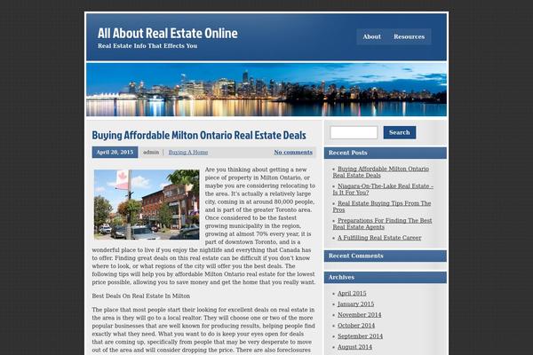 WordPress website example screenshot