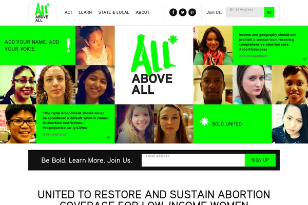 allaboveall.org site used Allaboveall2020