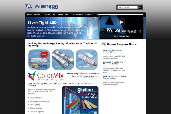 allansonled.com site used Productum