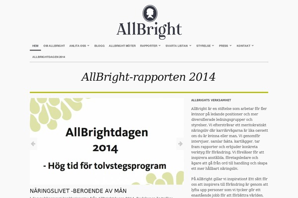 allbright.se site used Structure Theme