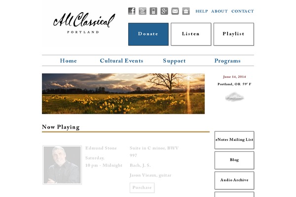 allclassical.org site used Acp-theme-child