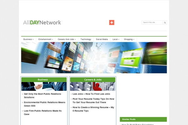 alldaynetwork.com site used Channelpro