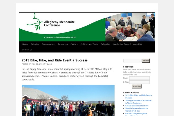 Twenty Ten theme site design template sample