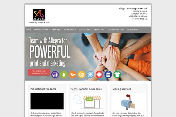 Allegra theme site design template sample