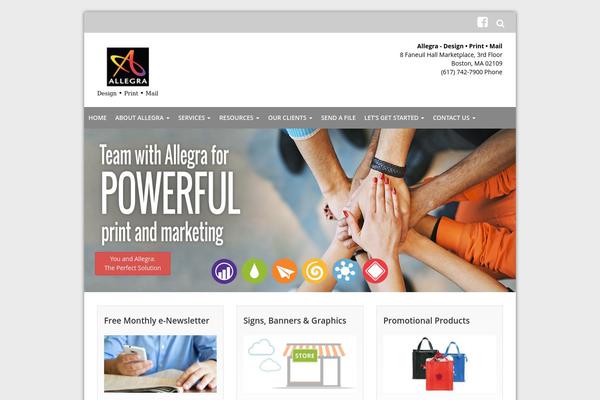 Allegra theme site design template sample