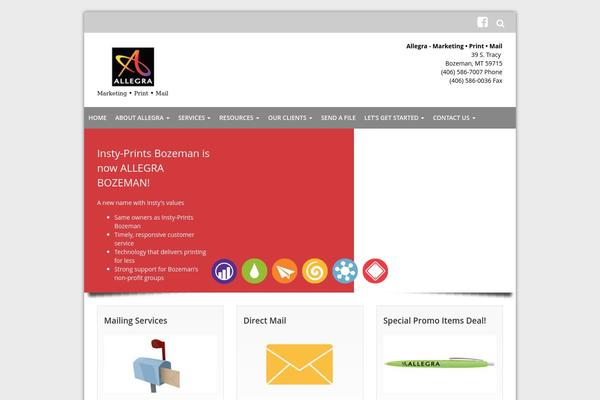 Allegra theme site design template sample