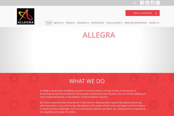Allegra theme site design template sample