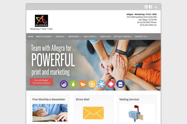 Allegra theme site design template sample