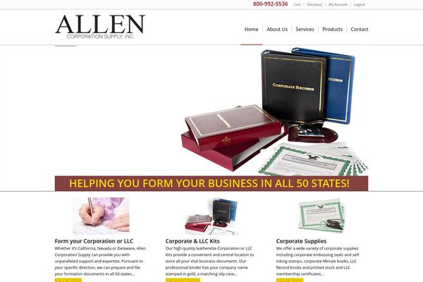 allencorpsupply.com site used Enfold