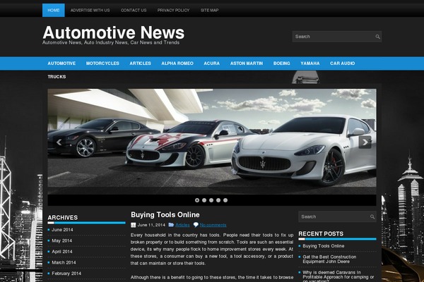 Thecars theme site design template sample