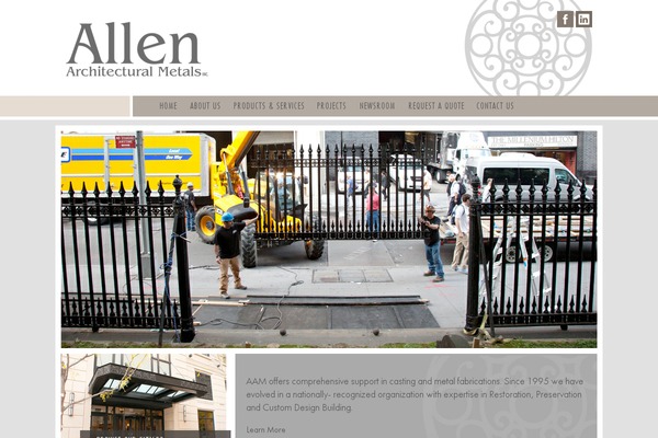 AllenMetals theme websites examples