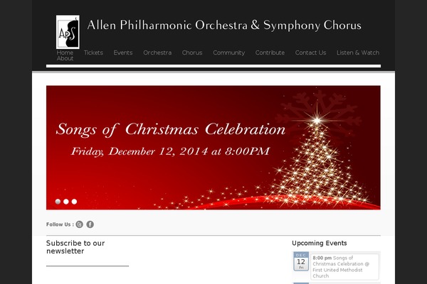 allenphilharmonic.org site used Cresendo