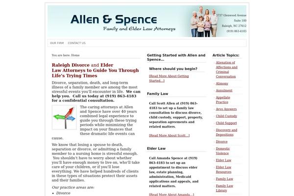 allenspence.com site used Prose